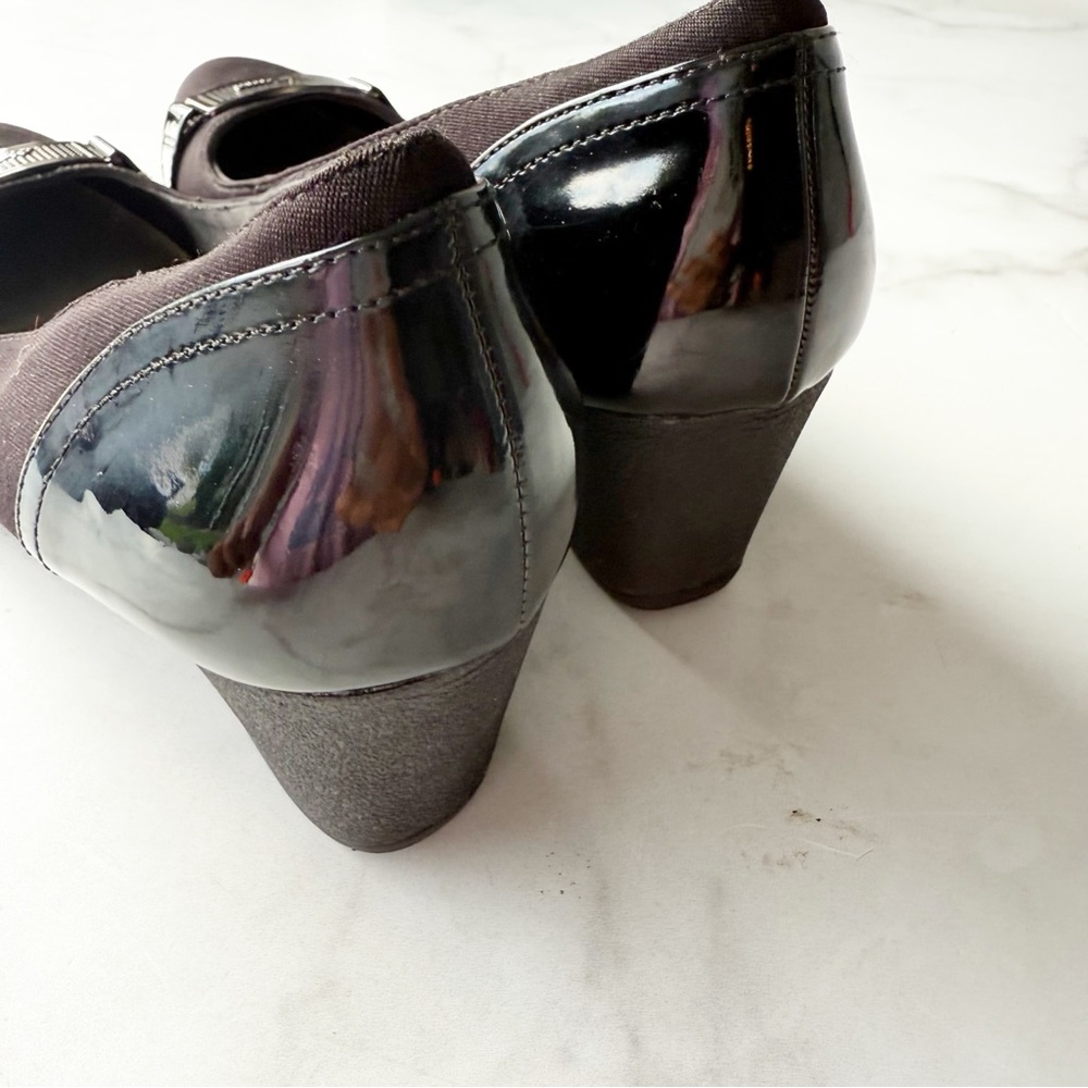 Anne Klein Sport Size 10 Black Slip on Wedge Shoes - Picture 5 of 6